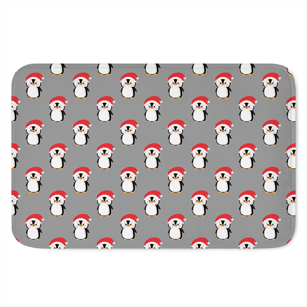Christmas Santa Penguin Pattern Print Indoor Door Mat