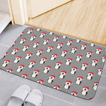 Christmas Santa Penguin Pattern Print Indoor Door Mat