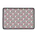 Christmas Santa Penguin Pattern Print Kitchen Mat
