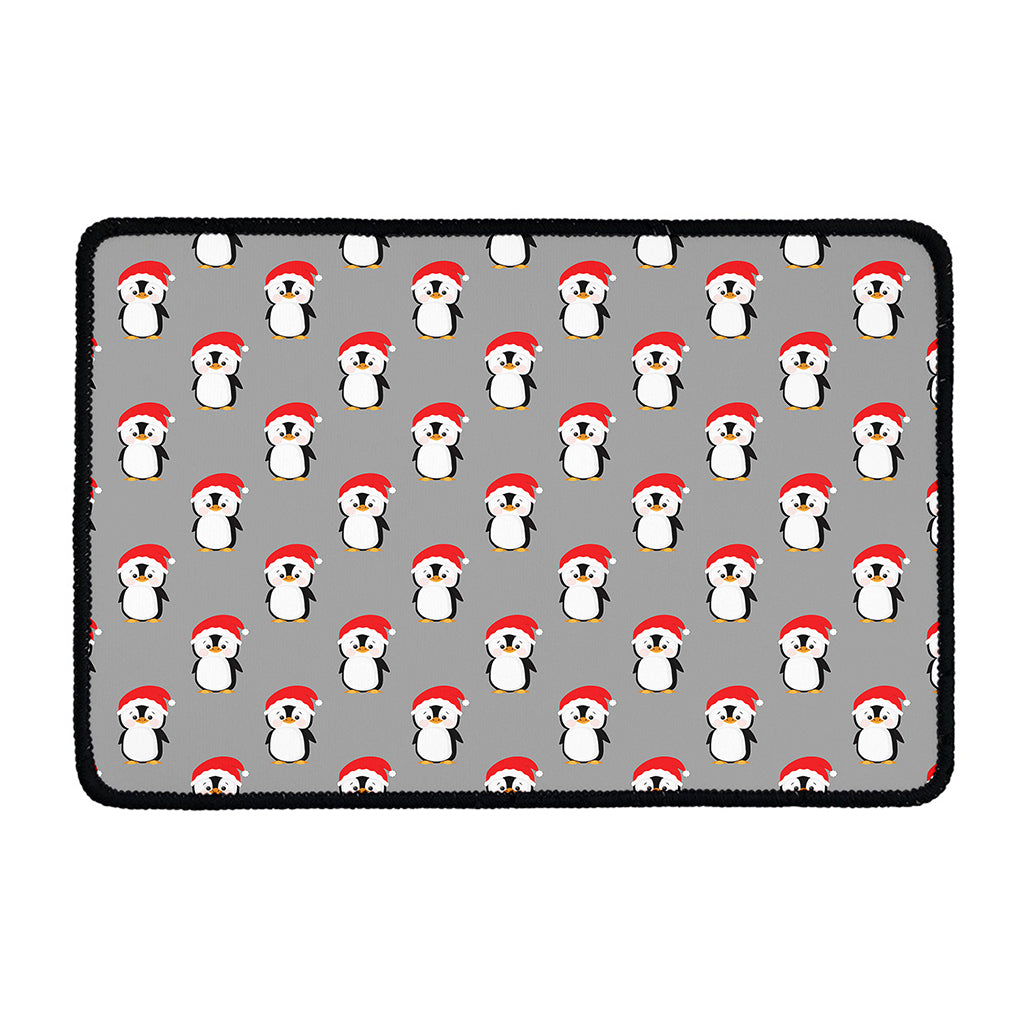 Christmas Santa Penguin Pattern Print Kitchen Mat