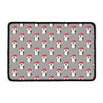 Christmas Santa Penguin Pattern Print Kitchen Mat