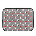 Christmas Santa Penguin Pattern Print Laptop Sleeve