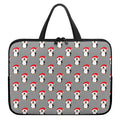 Christmas Santa Penguin Pattern Print Laptop Sleeve With Handle