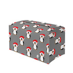 Christmas Santa Penguin Pattern Print Leather Tissue Box Cover