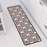 Christmas Santa Penguin Pattern Print Long Kitchen Mat