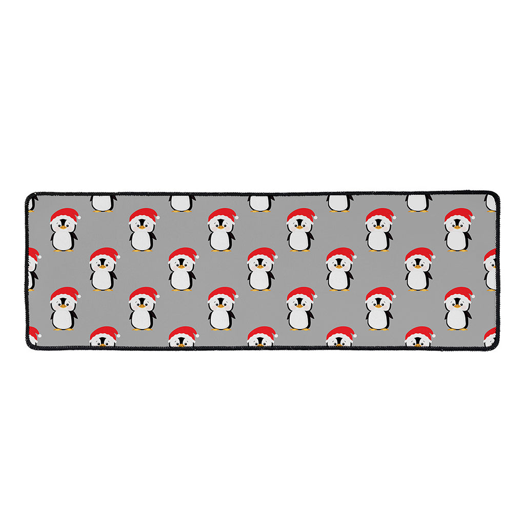 Christmas Santa Penguin Pattern Print Long Kitchen Mat