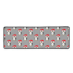 Christmas Santa Penguin Pattern Print Long Kitchen Mat