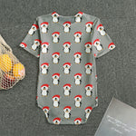 Christmas Santa Penguin Pattern Print Men's Bodysuit
