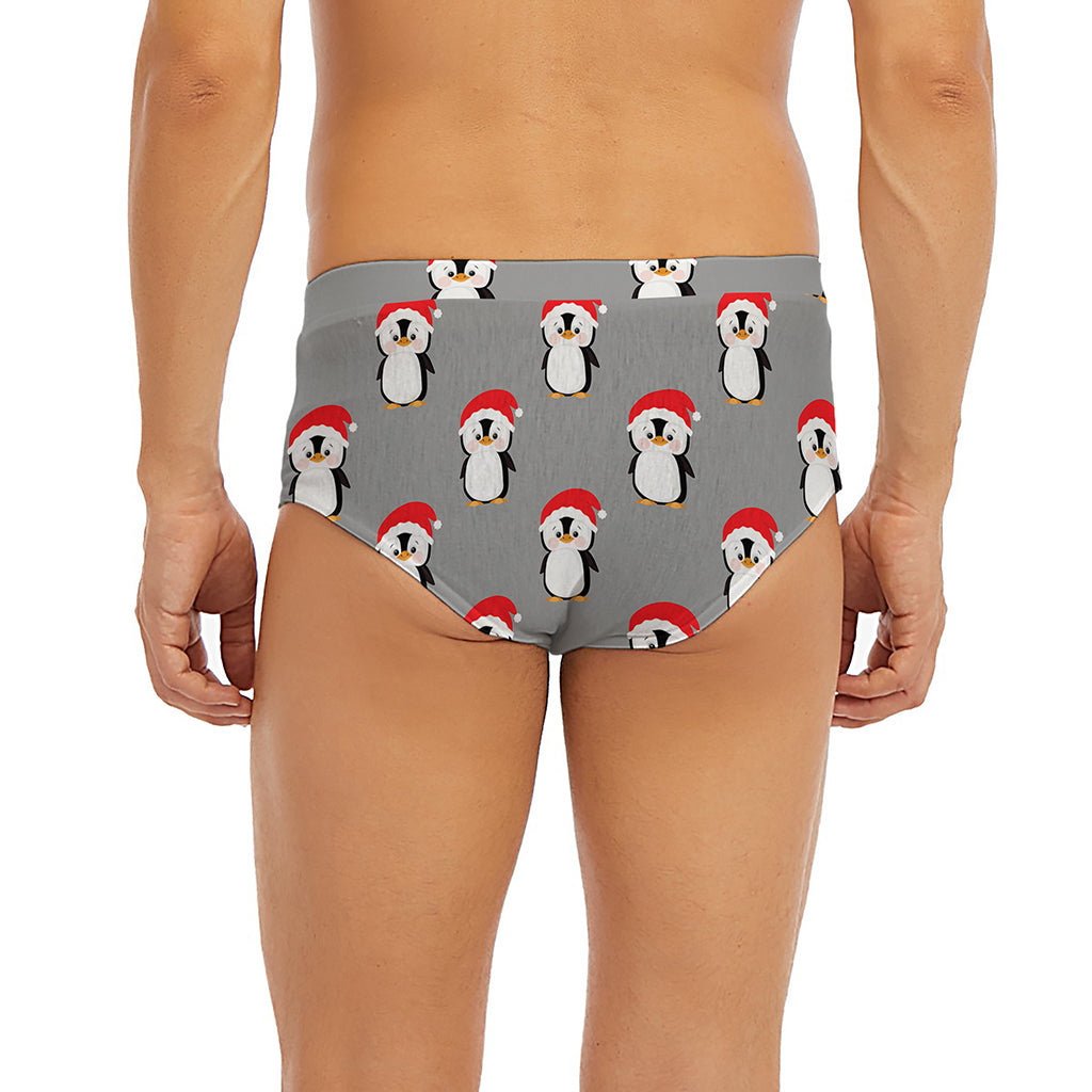 Christmas Santa Penguin Pattern Print Men's Briefs