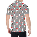 Christmas Santa Penguin Pattern Print Men's Shirt