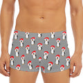 Christmas Santa Penguin Pattern Print Men's Short Boxer Briefs