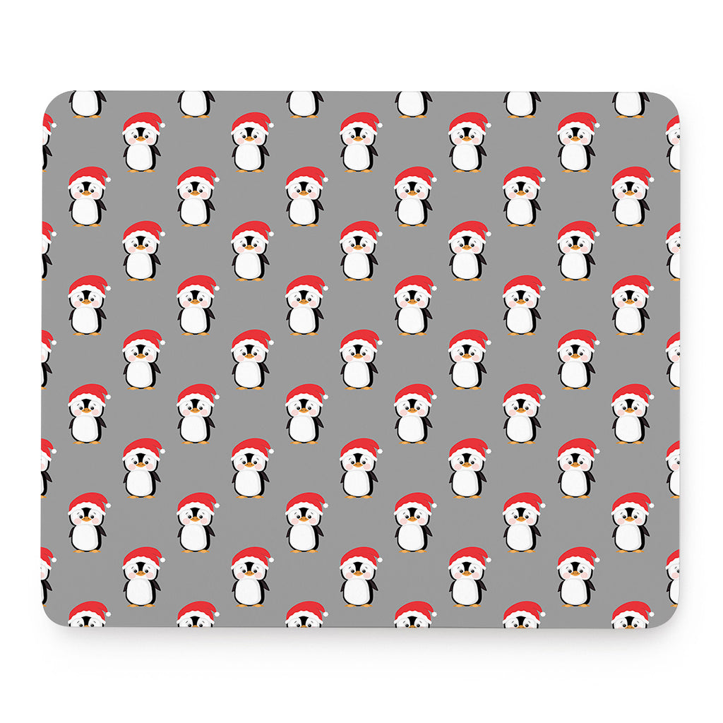 Christmas Santa Penguin Pattern Print Mouse Pad