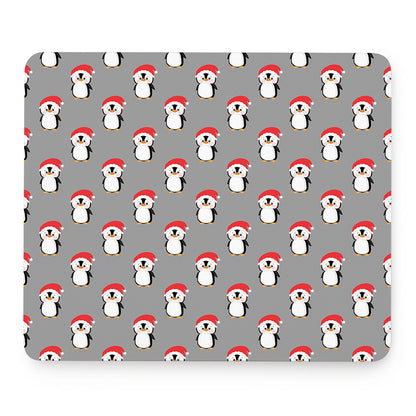 Christmas Santa Penguin Pattern Print Mouse Pad