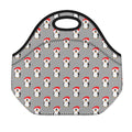Christmas Santa Penguin Pattern Print Neoprene Lunch Bag