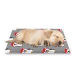 Christmas Santa Penguin Pattern Print Pet Cooling Mat Cover