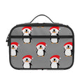 Christmas Santa Penguin Pattern Print Portable Lunch Bag
