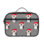 Christmas Santa Penguin Pattern Print Portable Lunch Bag