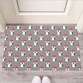 Christmas Santa Penguin Pattern Print Rubber Doormat