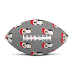 Christmas Santa Penguin Pattern Print Rugby Ball