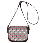Christmas Santa Penguin Pattern Print Saddle Bag
