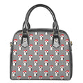 Christmas Santa Penguin Pattern Print Shoulder Handbag