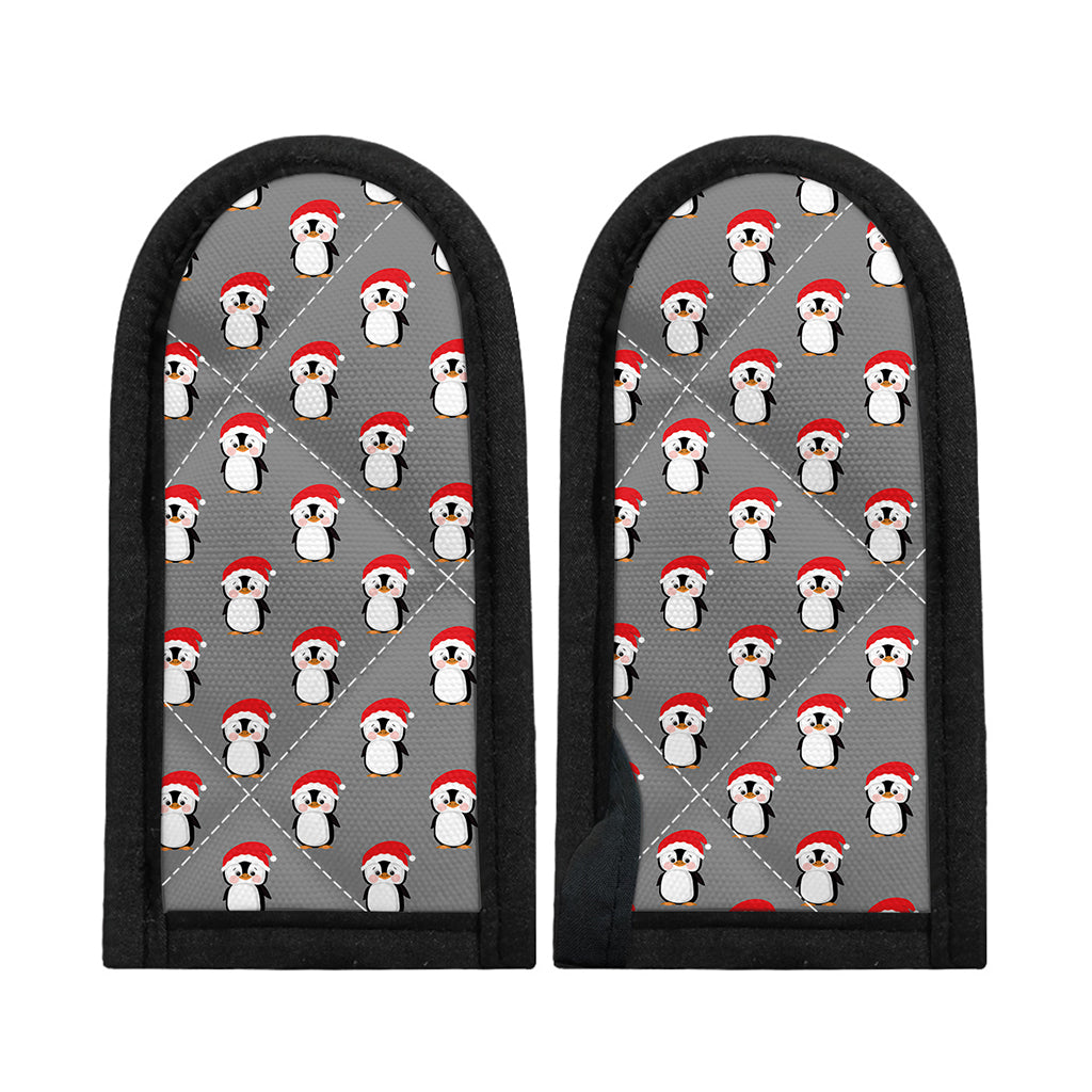 Christmas Santa Penguin Pattern Print Skillet Handle Cover