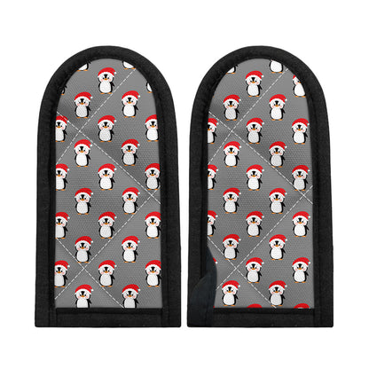 Christmas Santa Penguin Pattern Print Skillet Handle Cover