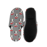 Christmas Santa Penguin Pattern Print Slippers
