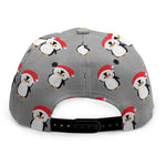 Christmas Santa Penguin Pattern Print Snapback Cap