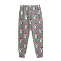Christmas Santa Penguin Pattern Print Sweatpants