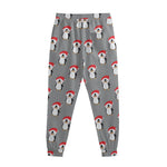Christmas Santa Penguin Pattern Print Sweatpants