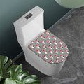 Christmas Santa Penguin Pattern Print Toilet Lid Cover