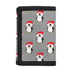 Christmas Santa Penguin Pattern Print Trifold Wallet