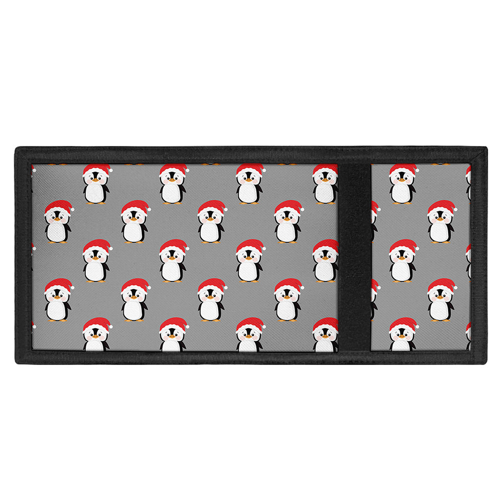 Christmas Santa Penguin Pattern Print Trifold Wallet