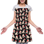Christmas Santa Pug Pattern Print Adjustable Apron
