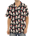 Christmas Santa Pug Pattern Print Aloha Shirt