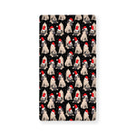 Christmas Santa Pug Pattern Print Baby Crib Sheet