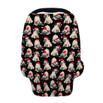 Christmas Santa Pug Pattern Print Baby Seat Cover