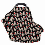 Christmas Santa Pug Pattern Print Baby Seat Cover