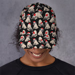 Christmas Santa Pug Pattern Print Baseball Cap