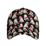 Christmas Santa Pug Pattern Print Baseball Cap
