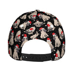 Christmas Santa Pug Pattern Print Baseball Cap