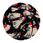 Christmas Santa Pug Pattern Print Basketball