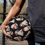 Christmas Santa Pug Pattern Print Basketball