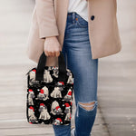 Christmas Santa Pug Pattern Print Bible Tote Bag