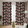 Christmas Santa Pug Pattern Print Blackout Pencil Pleat Curtains