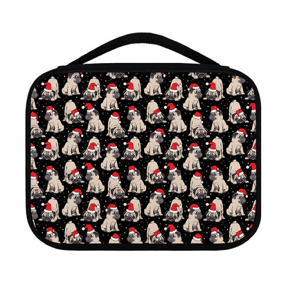 Christmas Santa Pug Pattern Print Classic Bible Case