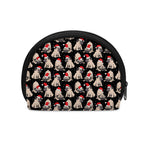 Christmas Santa Pug Pattern Print Coin Purse