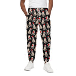 Christmas Santa Pug Pattern Print Cotton Pants