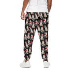 Christmas Santa Pug Pattern Print Cotton Pants